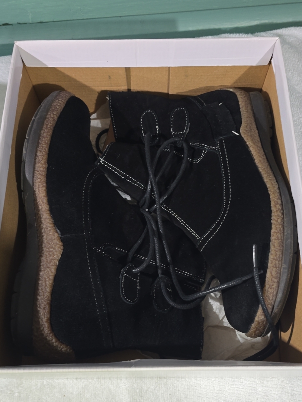 Wanderlust Black Suede Chukka Boots with Tan Trim